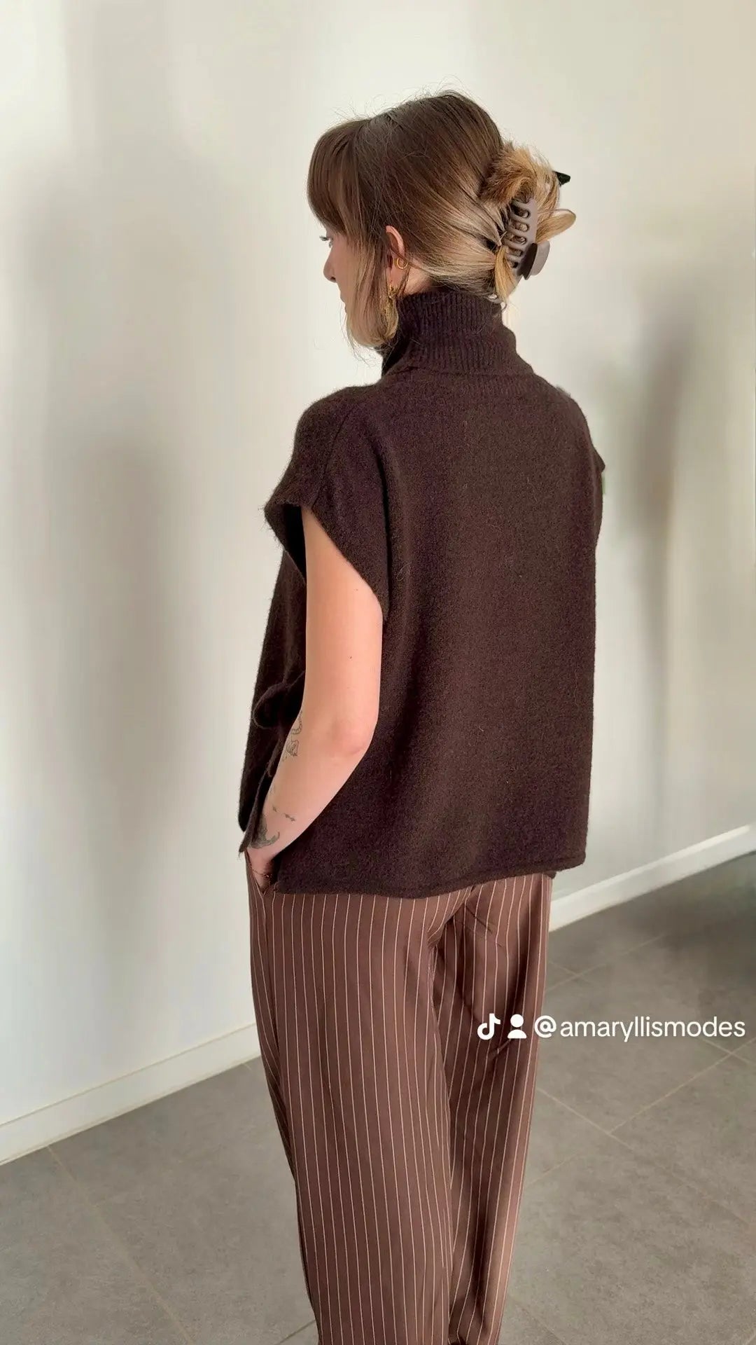 Pull sans manches Jacqueline Amaryllis